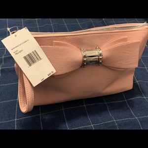 NWT Betsey Johnson bow wristlet cosmetic bag